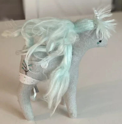 Crate And Barrel Kids Land OF NOD MYTHICAL Plush Felt Unicorn Blue Soft Toy - Image 1 of 4
