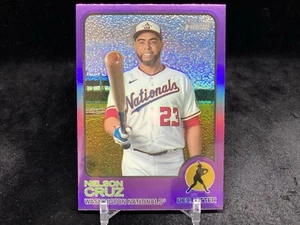 NELSON CRUZ 2022 TOPPS HERITAGE HIGH #719 PURPLE HOTBOX REFRACTOR / NATIONALS - Picture 1 of 2