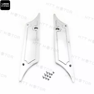 Fundas de pestillo para alforja de billete para Harley Davidson Touring Modelos 93-13 cromadas - Imagen 1 de 5