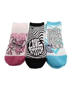 Disney Stitch Women’s Trainer Socks 3 Pairs Shoe Liners Soft & Breathable - Picture 1 of 11