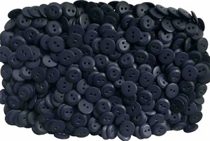 Buttons 15mm 24L Navy Blue 2 Hole Satin Small Button Craft Jacket Sewing (Z190) - Picture 1 of 24