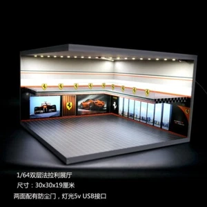 1:64 Diorama Car Garage Model LED Lighting Car Parking Lot Building Scene Model - Picture 1 of 32