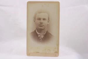 M.S. Loveridge CDV Photo Young Man Loose Scarf Tie Tough Guy Killed - Picture 1 of 2
