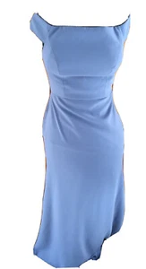 Dessy Collection Woman Size 8 Slate Blue Sleeveless Pull On cocktail Gown - Picture 1 of 6