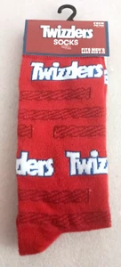 Twizzlers Candy neues Paar Neuheit rote Werbung Crew-Socken Einheitsgröße passt 6-12 2024 - Bild 1 von 5