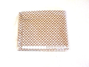 David Textiles Gold & Cream Print Cotton Blend Fabric Sewing 18"x44" - Picture 1 of 1