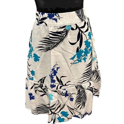 Liz Claiborne Skirt Women’s Petite XL White Palms Fit & Flare $37 - Image 1 of 4