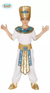 COSTUME FARAONE EGIZIANO CARNEVALE VESTITO GUIRCA BAMBINO EGITTO - Imagen 1 de 2