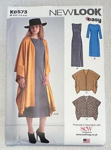 New Look K6573 Kleid und Jacke mit Längenvariationen Muster Größen 8-18 UNGESCHNITTEN - Bild 1 von 3