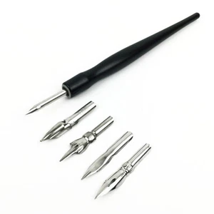 5'' Dip Pen Nibs Set for Model Anime Liner Fountain Pen Plastic Handle Tool DIY - Picture 1 of 7