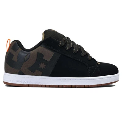 DC Shoes Men's Court Graffik Black Low Top Sneaker Shoes (BO0) - Image 1 of 4