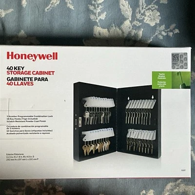 Honeywell 40 Key Storage Cabinet Tags Included Wall Mount #6107 Combination Lock - Image 1 of 3
