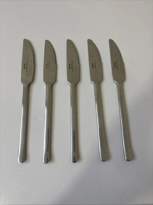 Lote de 5 cuchillos de cena IKEA Mid Century Style Data de acero inoxidable Foto 1 de 4