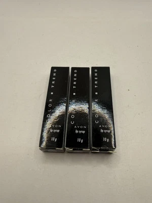 Xarope labial 3 Avon Color Trend 2 X roxo 1 X pacote de framboesa a granel brilho - Imagem 1 de 3