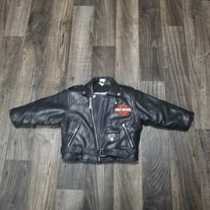 Vintage Harley Davidson Kids Size 4t jacket Born To Ride Zip Up (Flaws) - Picture 1 of 21