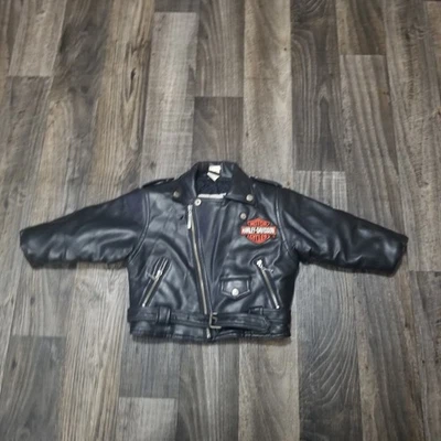 Vintage Harley Davidson Kids Size 4t jacket Born To Ride Zip Up (Flaws) - Image 1 of 4