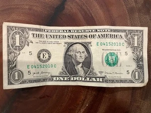 BIRTHDAY Note/ANNIVERSARYNote SPECIAL DATE April 15th 2010 ONE DOLLAR BILL - Picture 1 of 2