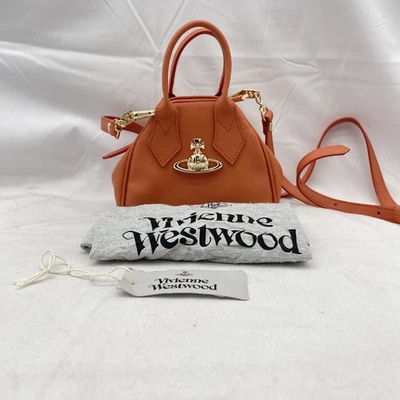 Vivienne Westwood Womens Mini Yasmine Saffiano Leather Crossbody Bag Orange - Image 1 of 4