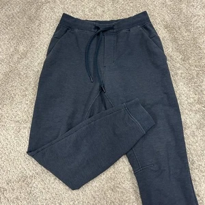 Lululemon Jogger Pants Mens Small Blue City Sweat Athletic Stretch Cuffed Logo - Picture 1 of 8