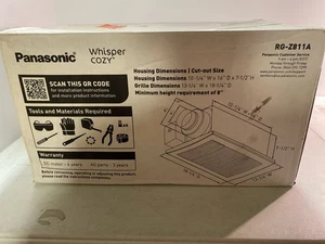 Panasonic RG-Z811A Whisper DC Ceiling Exhaust Fan/Heater 80/110 CFM with Easy In - Picture 1 of 3