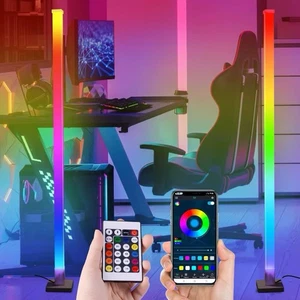 Eck Stehlampe Farbwechsel LED Stehlampe für moderne Stimmung mit App & Fernbedienung - Bild 1 von 4