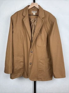 Duluth Trading Co Fire Hose Presentation Jacket Men's 2XL Brown Canvas Blazer - Picture 1 of 13