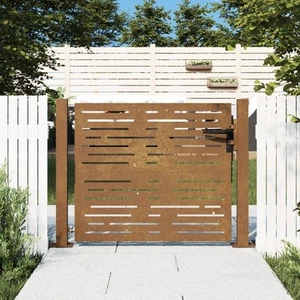 Poort 105x130 cm vierkant cortenstaal tuinpoort tuinpoort staal vidaXL - Afbeelding 1 van 132