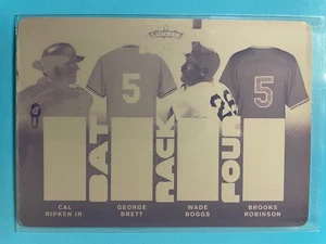 Ripken/Boggs - Placa de impresión magenta Lumber Kings 2020 “Bat Rack 4” BR4-07 1/1 - Imagen 1 de 2