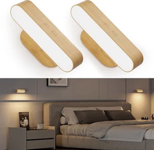 Hensam Battery Operated Wall Sconces, Wireless LED Wall Sconce Set of Two - Picture 1 of 8