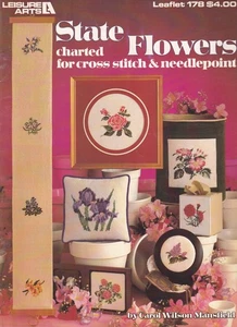 Cross Stitch & Needlepoint Pattern STATE FLOWERS Leisure Arts 178 - Picture 1 of 2