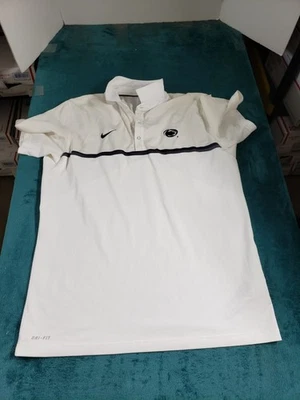 Penn State Polo Nike Shirt Size Large Mens White Office Work Football NCAA - Image 1 of 4