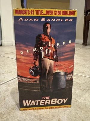 RARE The Waterboy VHS 1998 DEMO PROMO RENTAL SCREENER Adam Sandler NEVER PLAYED - Image 1 of 4