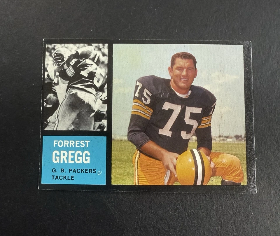 1962 TOPPS FOOTBALL  #70 FORREST GREGG PACKERS HOF  NM - Image 1 of 2