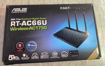 ASUS AC1750 WIFI (RT-AC66U B1) Dual Band Gigabit Wireless Router - Image 1 of 3