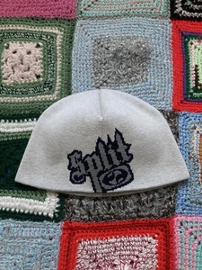 Vintage 90s Split Beanie Logo Hat - Picture 1 of 9