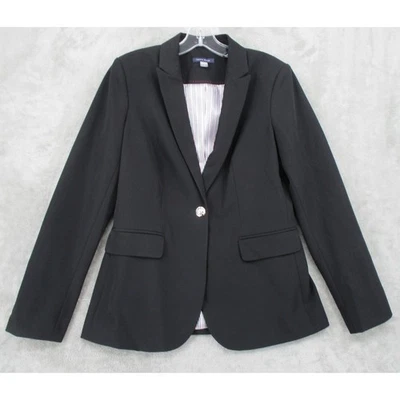 Tommy Hilfiger Blazer Negro Talla 6 Mujer Carrera Oficina Negocios Chaqueta Foto 1 de 4