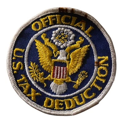 Official US Tax Deduction embroidered patch vintage - Rare - Image 1 of 3