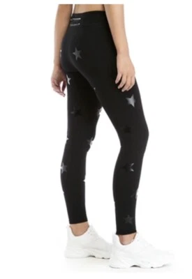 Jessica Simpson The Warm Up JUNIORS Talla S Negro Estrellas Leggings Yoga Pantalones Nuevos con Etiquetas Foto 1 de 4
