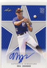 MAX JOHNSON 2020 Leaf Perfect Game PG National Showcase Blue AUTO /15 INDIANA