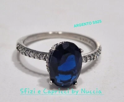 Anello Donna Pietra Blu Argento S925 ALE  Tg 62/19,8 - Immagine 1 di 4