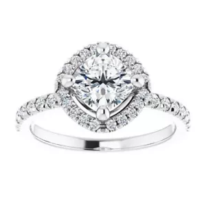 1 ct Cushion Cut D-VVS1 Moissanite Wedding Engagement Ring S925 Sterling Silver - Picture 1 of 12