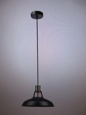 Globe Robin 1-Light Satin Black Pendant - 65712 - Image 1 of 4