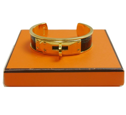 HERMÈS Autentico HERMES Bangle Kelly Vintage Metallico #3441