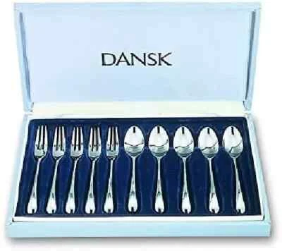 DANSK TORUN Coffee spoon & cocktail fork set 10pcs 587660 - Image 1 of 2
