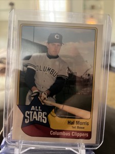 1989 Triple A All-Stars CMC #17 Hal Morris auto ip signed faded
