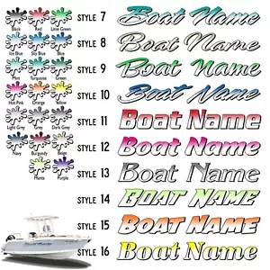 Boat Name Decal 6x36" / Custom Hull Graphic / Premium Marine Vinyl Lettering GR - Picture 1 of 11