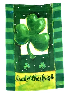 VTG Watercolor style Double-Sided 26 x 37 Decorative Flag Yard House St. Patrick - Picture 1 of 9