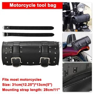 PU Leather Motorcycle Tool Bag Luggage for Harley Sportster XL883 XL1200 - Picture 1 of 7