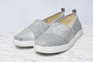 TOMS Glimmer Girls' Alparagata Low Top Slip On Loafers Shoes Sz 6 - Picture 1 of 9
