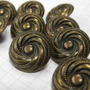 10 Copper Swirl Shank Buttons - Picture 1 of 6